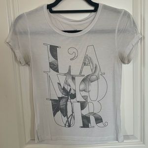 "L'AMOUR" Graphic Cropped Tee